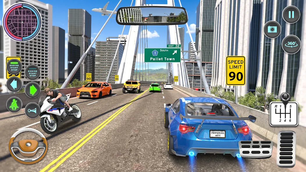 Modern Car Driving School Game  [МОД Много монет] Screenshot 5