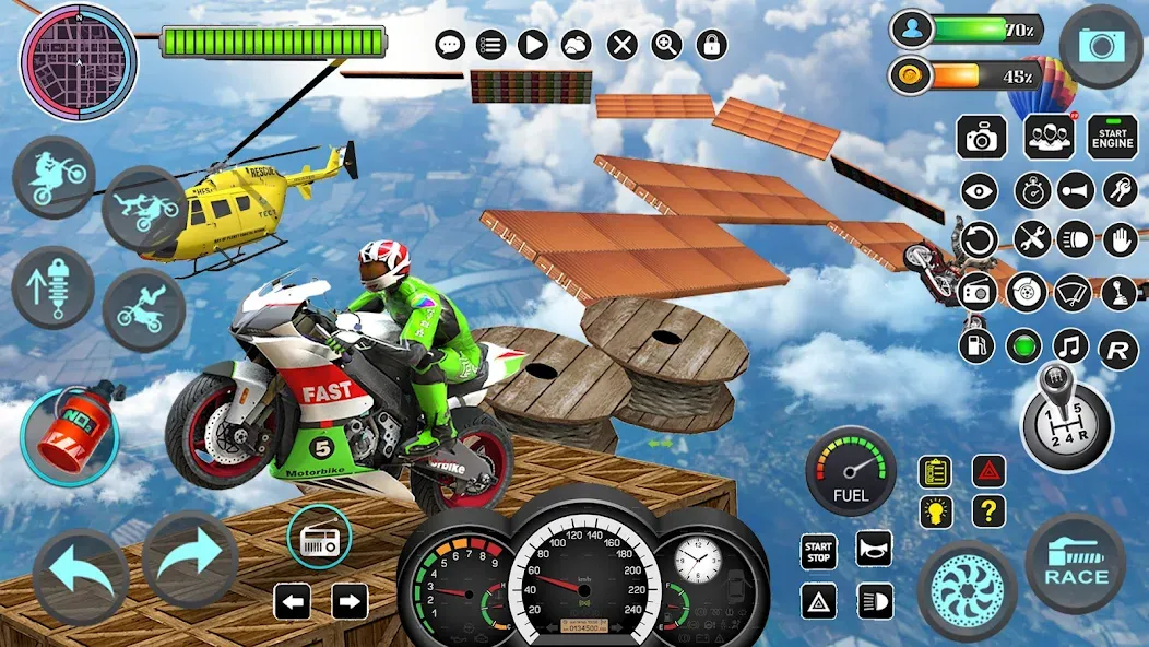 Mega Ramp Bike Stunts Games 3D  [МОД Много денег] Screenshot 3