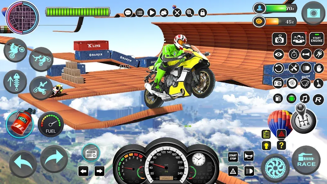 Mega Ramp Bike Stunts Games 3D  [МОД Много денег] Screenshot 5