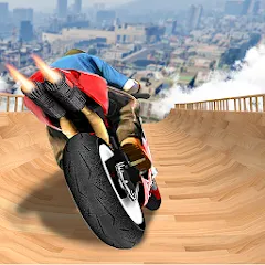 Взломанная Mega Ramp Bike Stunts Games 3D  [МОД Много денег] - последняя версия apk на Андроид