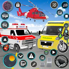 Взломанная Heli Ambulance Simulator Game  [МОД Бесконечные деньги] - последняя версия apk на Андроид