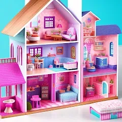 Взлом Doll House Design Doll Games (Дизайн кукольного домика игры с куклами)  [МОД Много монет] - полная версия apk на Андроид