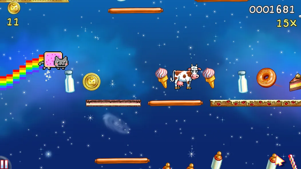 Nyan Cat: Lost In Space (Нян Кэт)  [МОД Меню] Screenshot 1