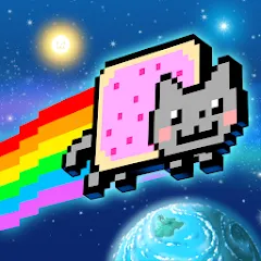 Скачать взломанную Nyan Cat: Lost In Space (Нян Кэт)  [МОД Меню] - стабильная версия apk на Андроид