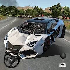 Взломанная Mega Car Crash Simulator (Мега Кар Краш Симулятор)  [МОД Много денег] - стабильная версия apk на Андроид