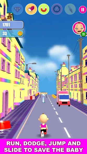 Baby Run The Babysitter Escape  [МОД Бесконечные монеты] Screenshot 1