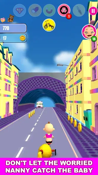 Baby Run The Babysitter Escape  [МОД Бесконечные монеты] Screenshot 3