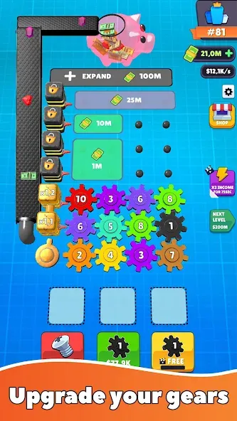 Gear Clicker (Гир Кликер)  [МОД Unlocked] Screenshot 1