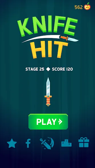 Knife Hit (На русский язык   переводится как Удар ножом)  [МОД Много денег] Screenshot 4