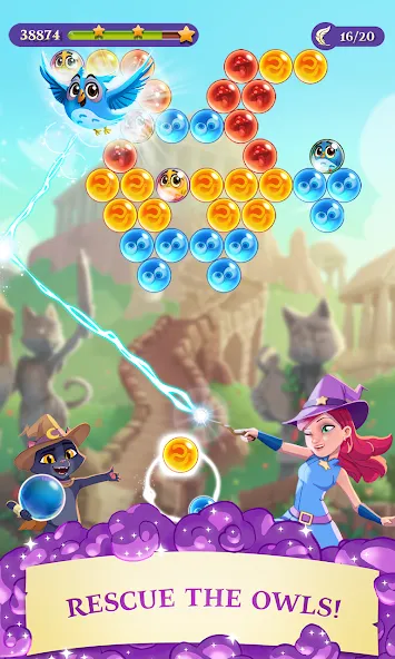 Bubble Witch 3 Saga (Бабл Витч 3 Сага)  [МОД Много монет] Screenshot 1