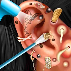 Взломанная Ear Salon ASMR Ear Wax& Tattoo (АСМР)  [МОД Unlimited Money] - стабильная версия apk на Андроид