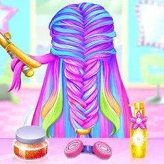 Взлом Braided Hair Salon Girls Games  [МОД Много денег] - полная версия apk на Андроид