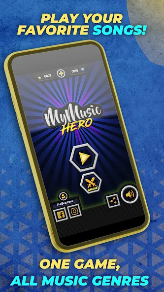 Guitar Hero Mobile: Music Game (Гитар Хиро Мобайл)  [МОД Unlimited Money] Screenshot 1