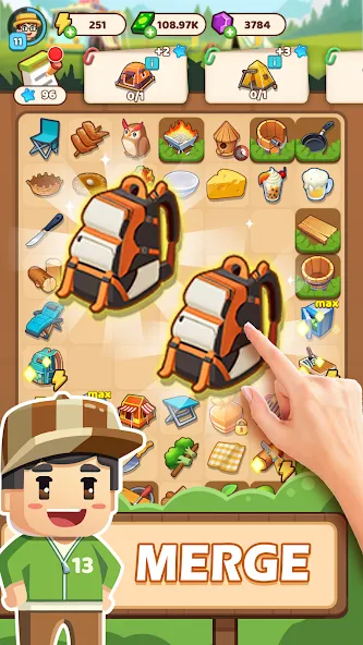 Campsite Craze: Puzzle Merge (Кемпинговая Лихорадка)  [МОД Mega Pack] Screenshot 2