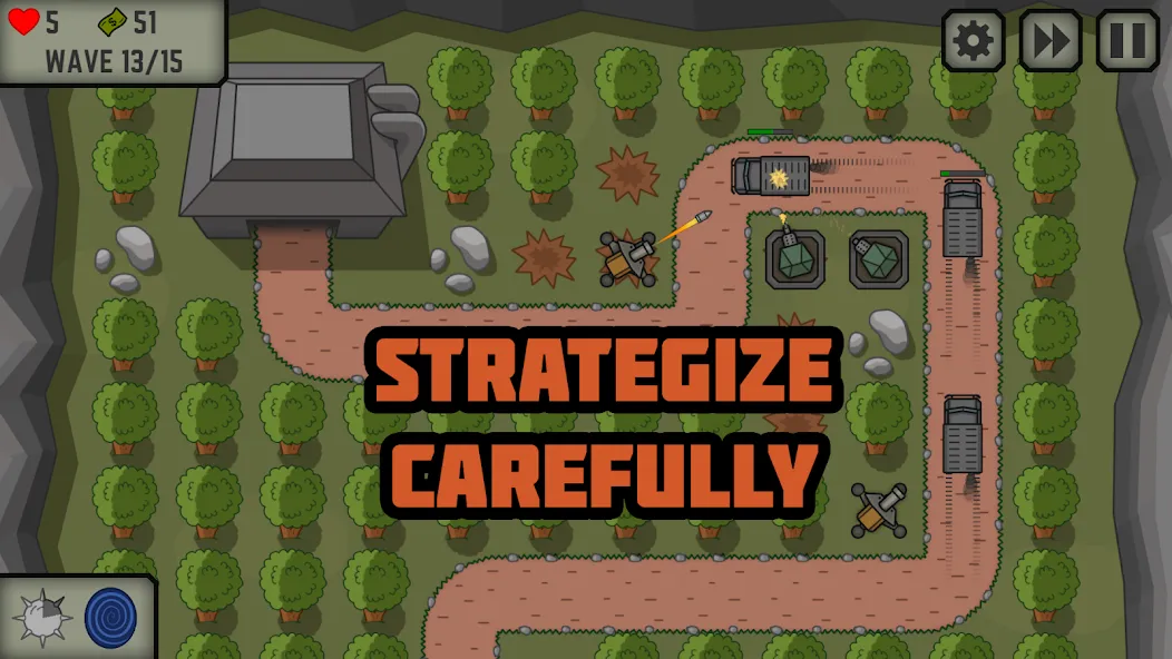 Tactical War: Tower Defense  [МОД Unlimited Money] Screenshot 1