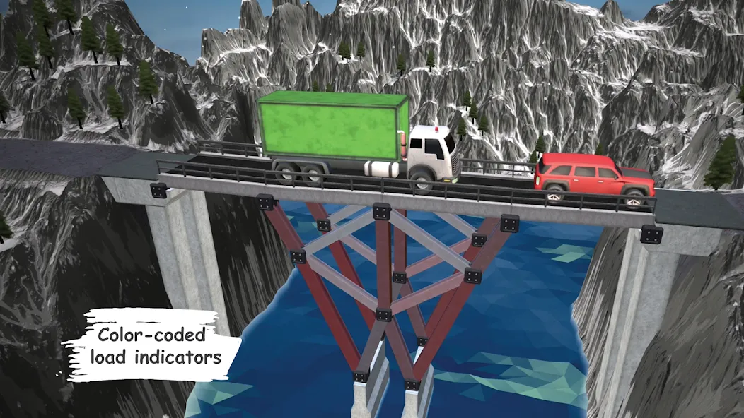 Bridgezz: Bridge Construction (Бриджзз)  [МОД Бесконечные деньги] Screenshot 2