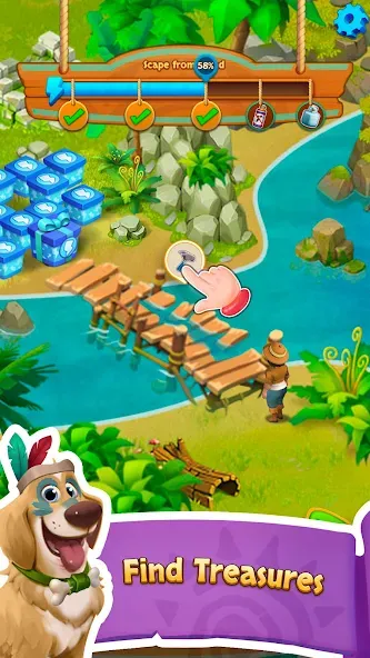 Island Adventure Jungle  Blast (Марбл Пазл)  [МОД Бесконечные деньги] Screenshot 3