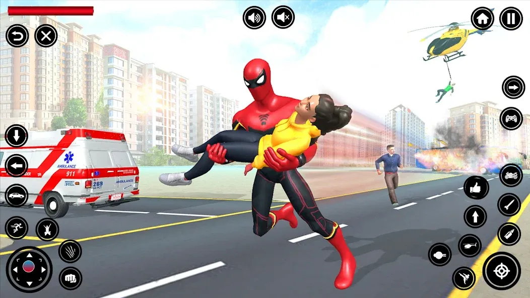 Flying Spider Rope Hero Fight (Флайинг Спайдер Роп Хиро Файт)  [МОД Unlimited Money] Screenshot 2