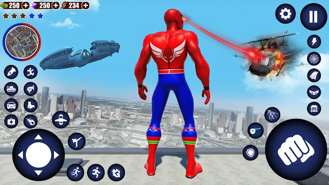 Flying Superhero Robot Games (Флайинг Супергерой Робот Игры)  [МОД Много денег] Screenshot 3