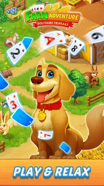 Solitaire Farm Adventure (Солитер)  [МОД Много монет] Screenshot 1