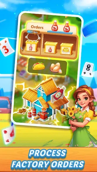 Solitaire Farm Adventure (Солитер)  [МОД Много монет] Screenshot 3