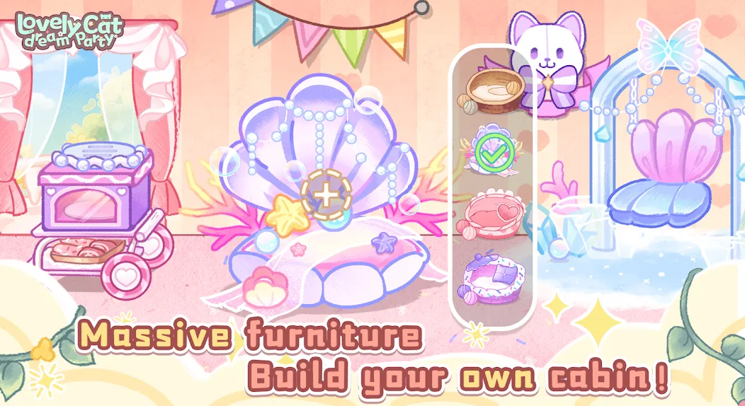 Lovely cat dream party (Лавли кэт дрим пати)  [МОД Бесконечные деньги] Screenshot 3