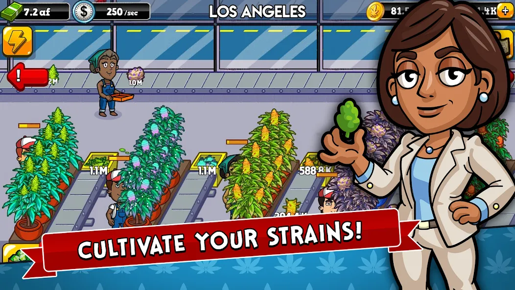 Weed Inc: Idle Tycoon (Уид Инк)  [МОД Mega Pack] Screenshot 1