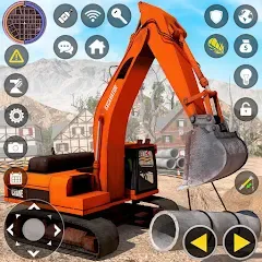 Взломанная Construction Excavator Game 3D  [МОД Много монет] - полная версия apk на Андроид