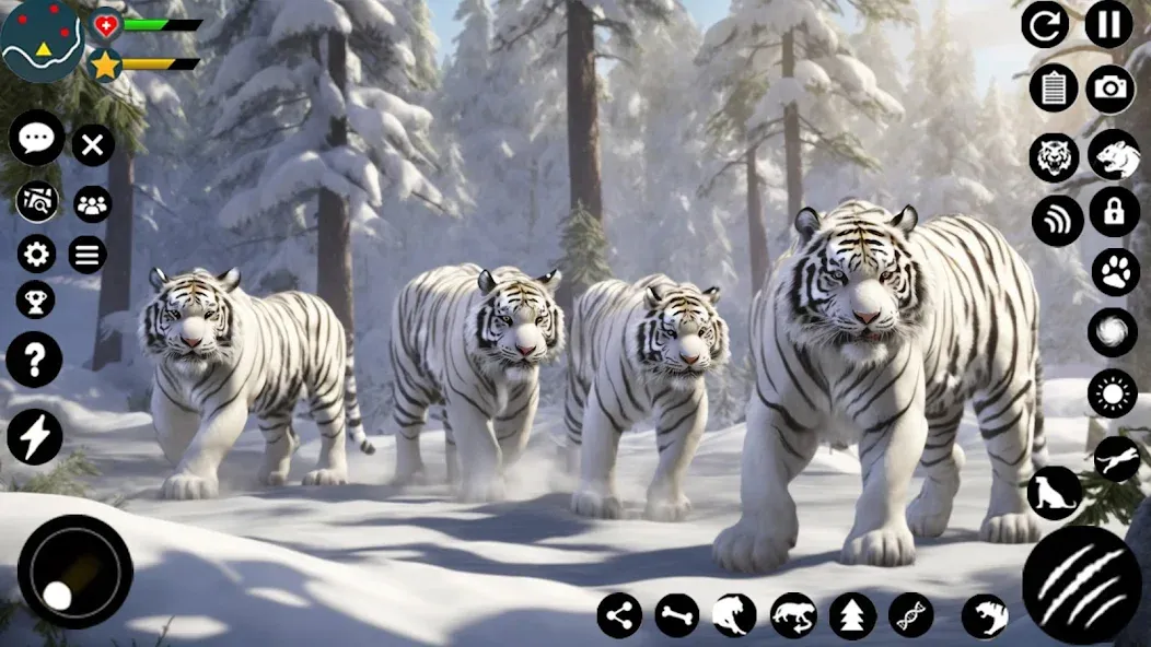 Arctic White Tiger Family Sim  [МОД Все открыто] Screenshot 4