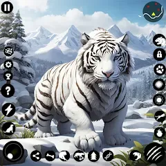 Скачать взломанную Arctic White Tiger Family Sim  [МОД Все открыто] - стабильная версия apk на Андроид