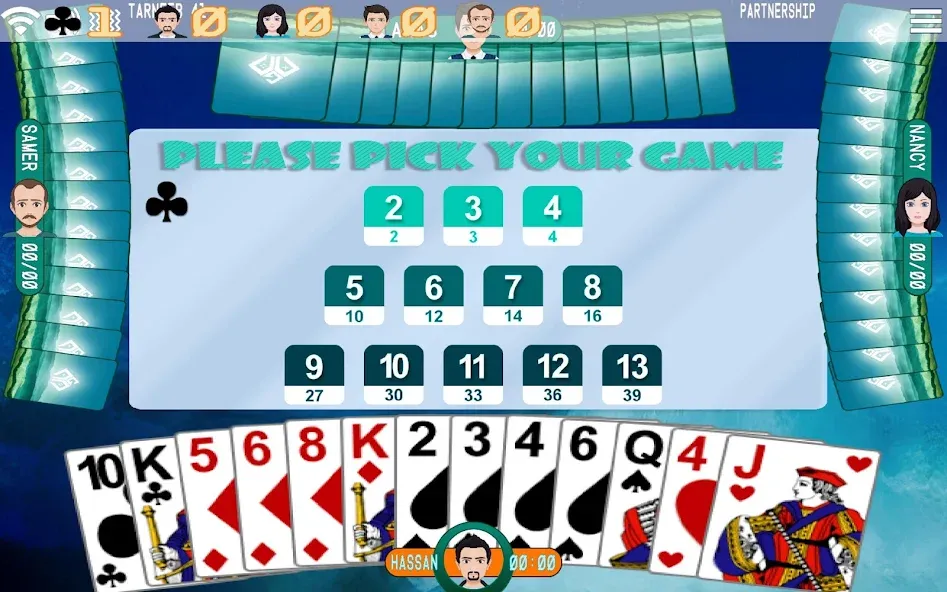 Golden Card Games Tarneeb Trix (Голден Кард Геймс Тарниб Трикс)  [МОД Меню] Screenshot 4