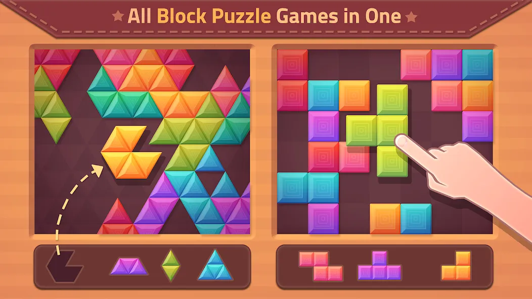 Triangles & Blocks (Полиблок)  [МОД Все открыто] Screenshot 1