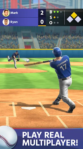 Baseball: Home Run Sports Game (Бейсбол)  [МОД Много монет] Screenshot 1