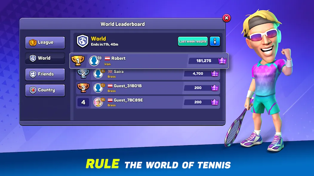 Mini Tennis: Perfect Smash (Мини Теннис)  [МОД Mega Pack] Screenshot 4