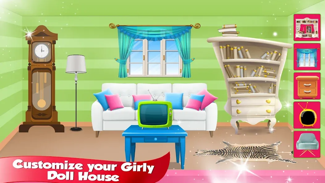 Girl Doll House Design & Clean  [МОД Меню] Screenshot 5