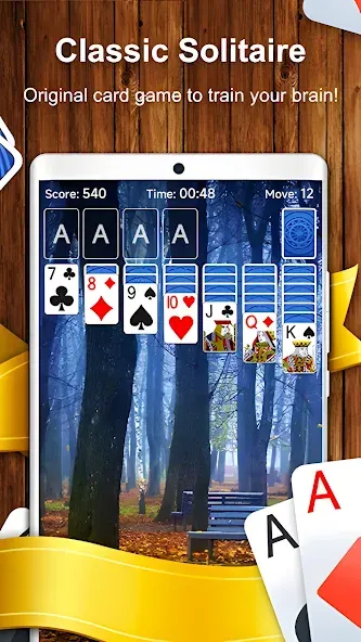 Solitaire Card Game (Солитер карточная игра)  [МОД Unlocked] Screenshot 2