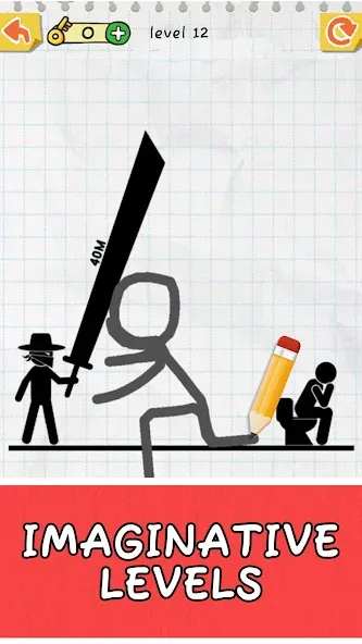 Draw 2 Save: Stickman Puzzle (Дроу 2 Сэйв)  [МОД Бесконечные монеты] Screenshot 1