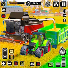 Взломанная Tractor Farming Game Harvester  [МОД Mega Pack] - последняя версия apk на Андроид