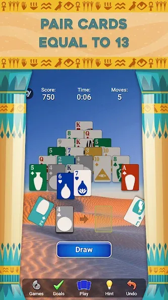 Pyramid Solitaire - Card Games (Пирамида Солитер)  [МОД Все открыто] Screenshot 2