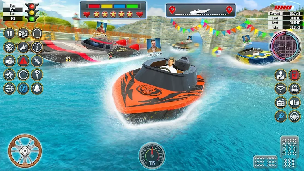 Speed Boat Racing: Boat games  [МОД Меню] Screenshot 2