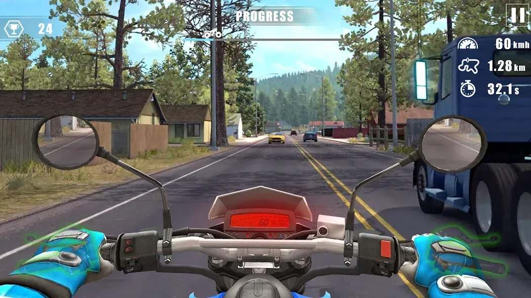 Moto Bike Race : Driving Car (Мото Байк Рейс)  [МОД Menu] Screenshot 1