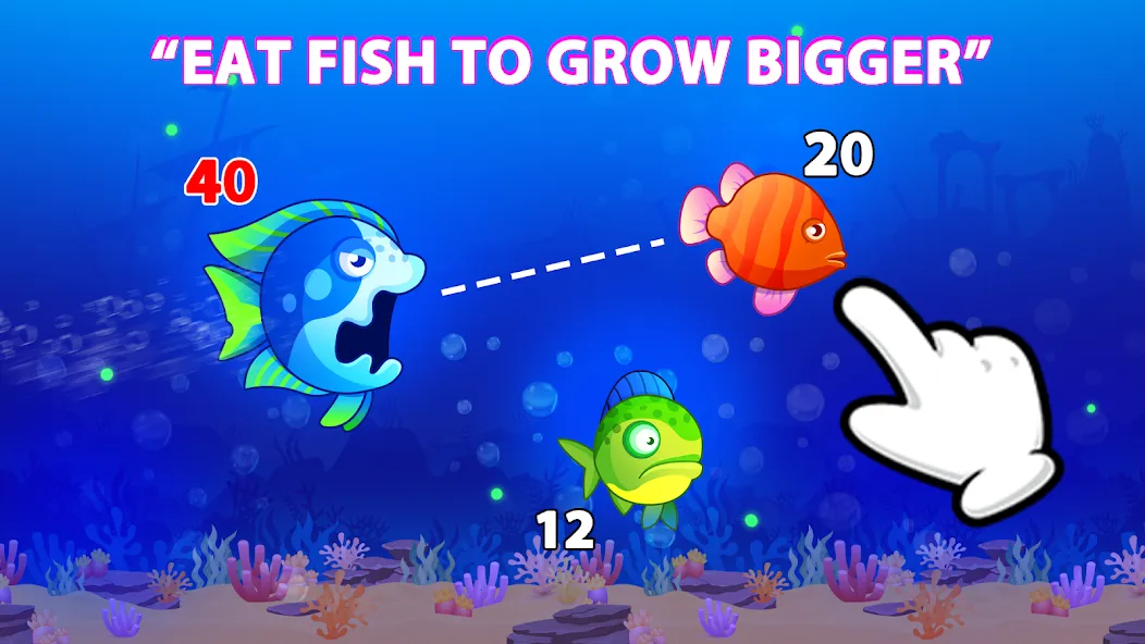 Eat Fish.IO : Fish Battle  [МОД Много денег] Screenshot 1