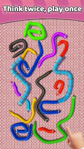 Tangled Snakes Puzzle Game (Танглед Снейк 3Д)  [МОД Menu] Screenshot 2