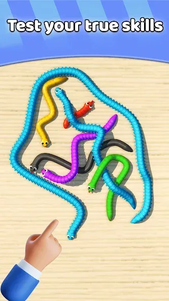 Tangled Snakes Puzzle Game (Танглед Снейк 3Д)  [МОД Menu] Screenshot 4