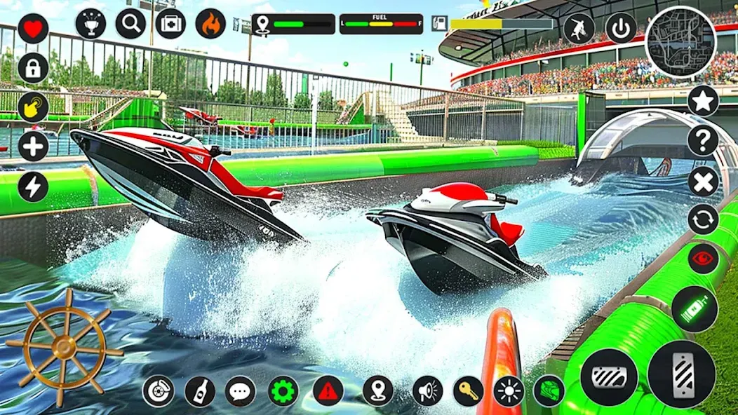 Jetski Boat Racing: Boat Games (Джетски Гонки на лодках)  [МОД Бесконечные деньги] Screenshot 1