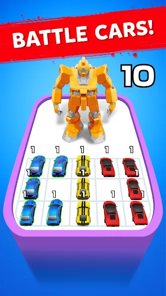 Robot Merge Master: Car Games (Мерж Батл Кар)  [МОД Много монет] Screenshot 2