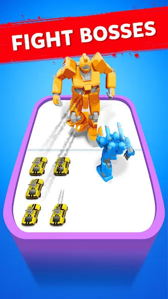 Robot Merge Master: Car Games (Мерж Батл Кар)  [МОД Много монет] Screenshot 3