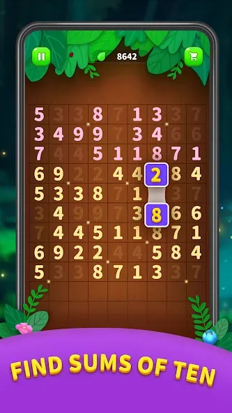 Number Match - Ten Pair Puzzle (Намбер Матч)  [МОД Бесконечные монеты] Screenshot 2