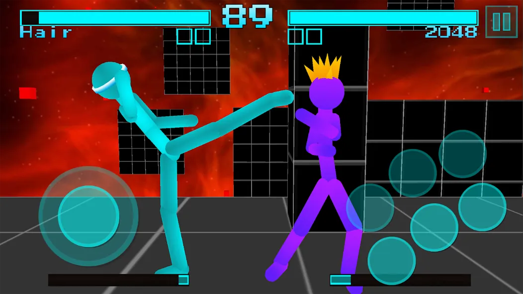 Stickman Fighting Neon Warrior  [МОД Бесконечные монеты] Screenshot 2