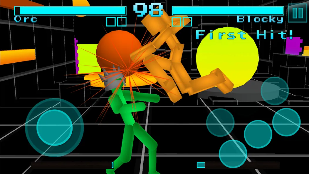 Stickman Fighting Neon Warrior  [МОД Бесконечные монеты] Screenshot 3